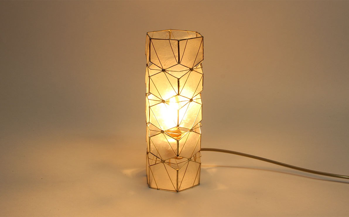 Lampe en nacre et Bronze